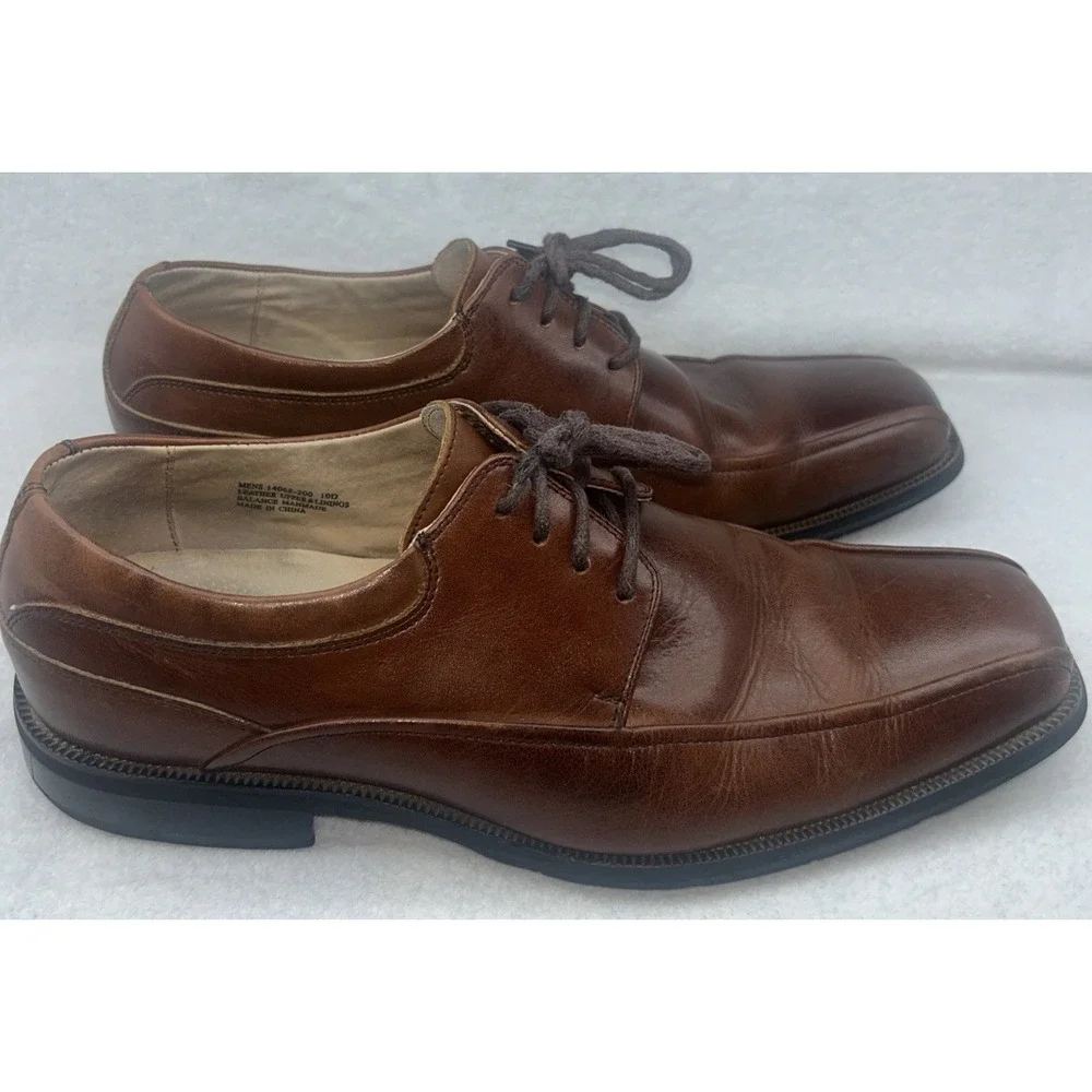 Florsheim‎ Men's Shoes Brown Leather Comfortech Bike Toe Lace Up Size 10D